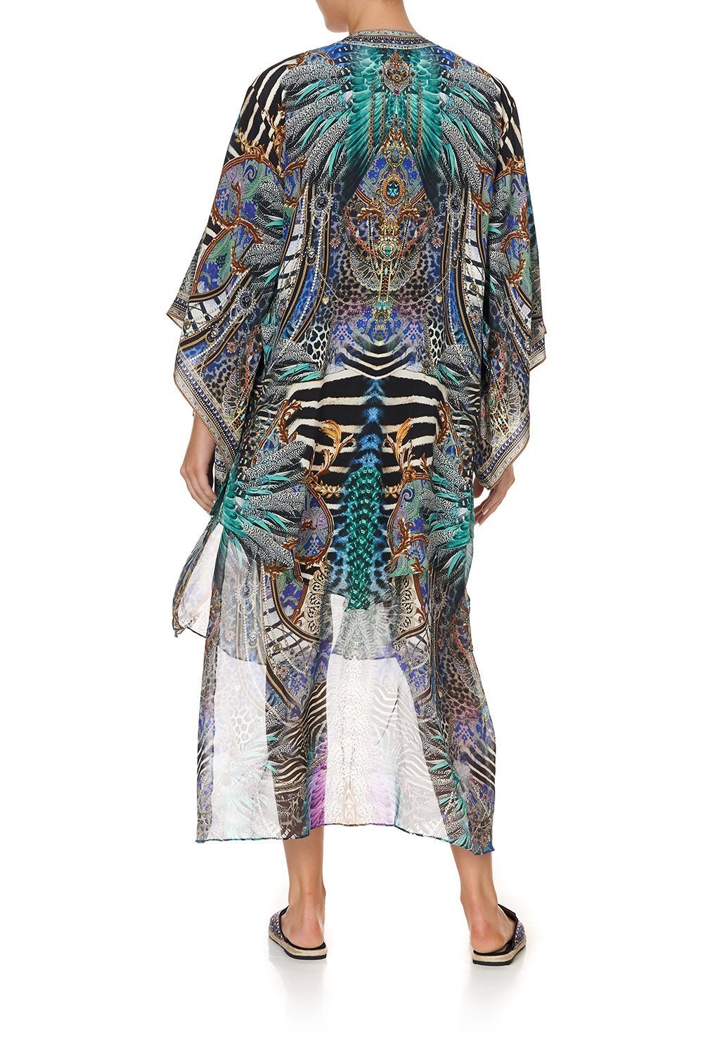 KIMONO WITH LONG UNDERLAYER ANIMAL ARMY