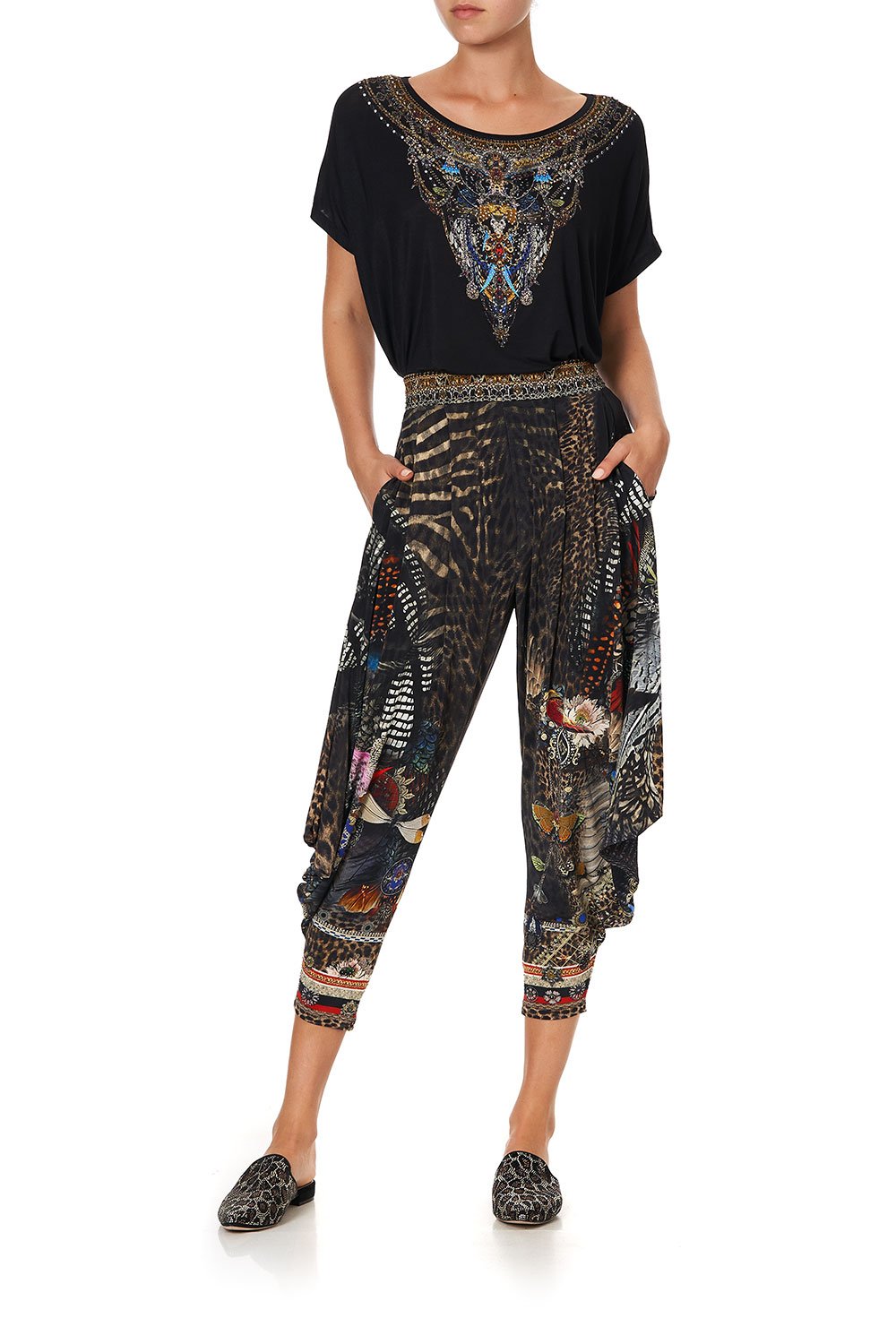 JERSEY DRAPE PANT WITH POCKET TREASURE CHASER
