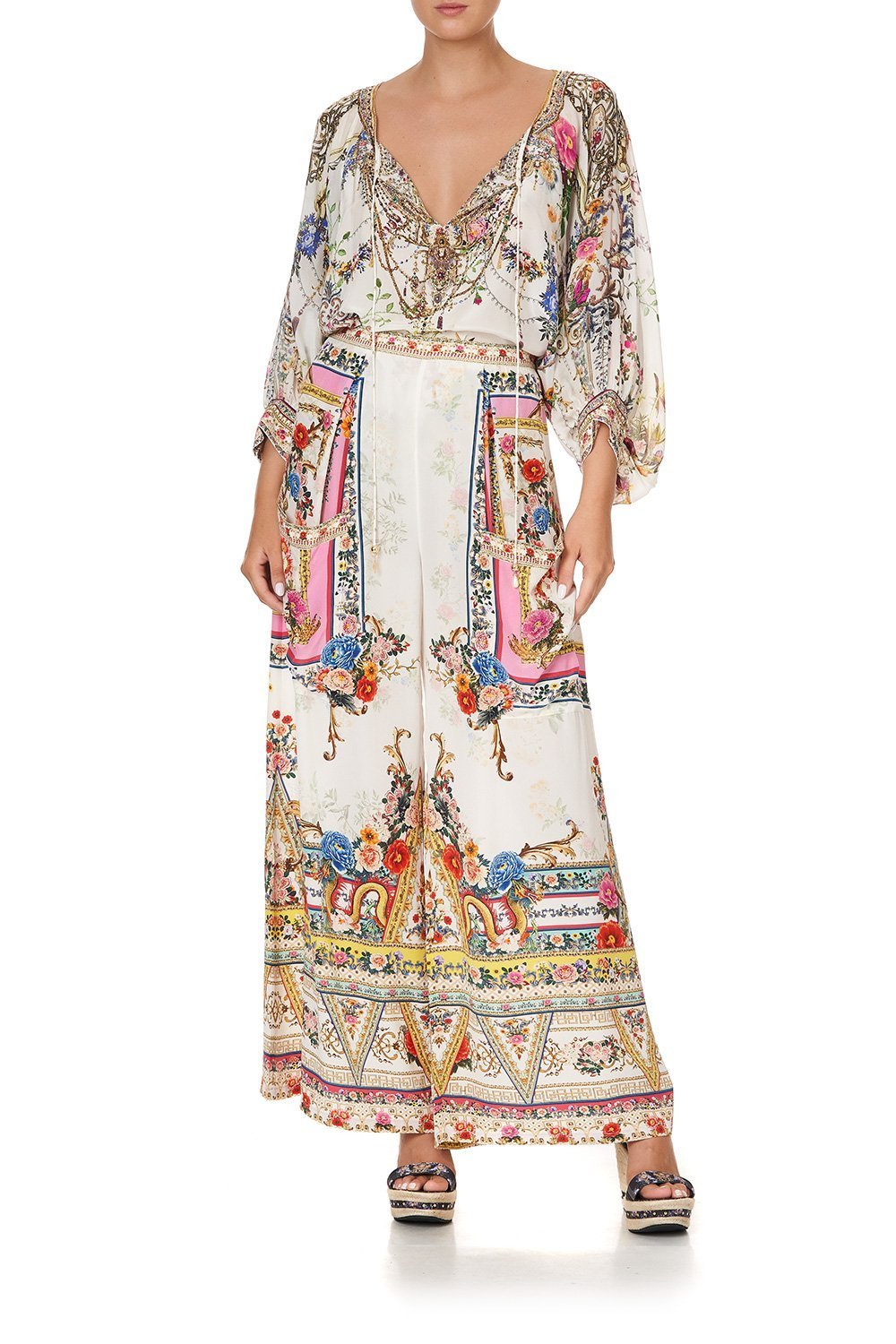 WIDE LEG TROUSER WITH FRONT POCKETS PARTY IN THE PALACE