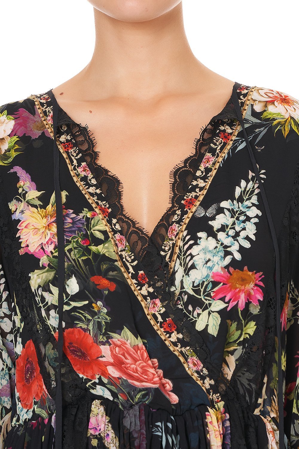 CROSS FRONT SPLICED MINI DRESS HAMPTON HIVE