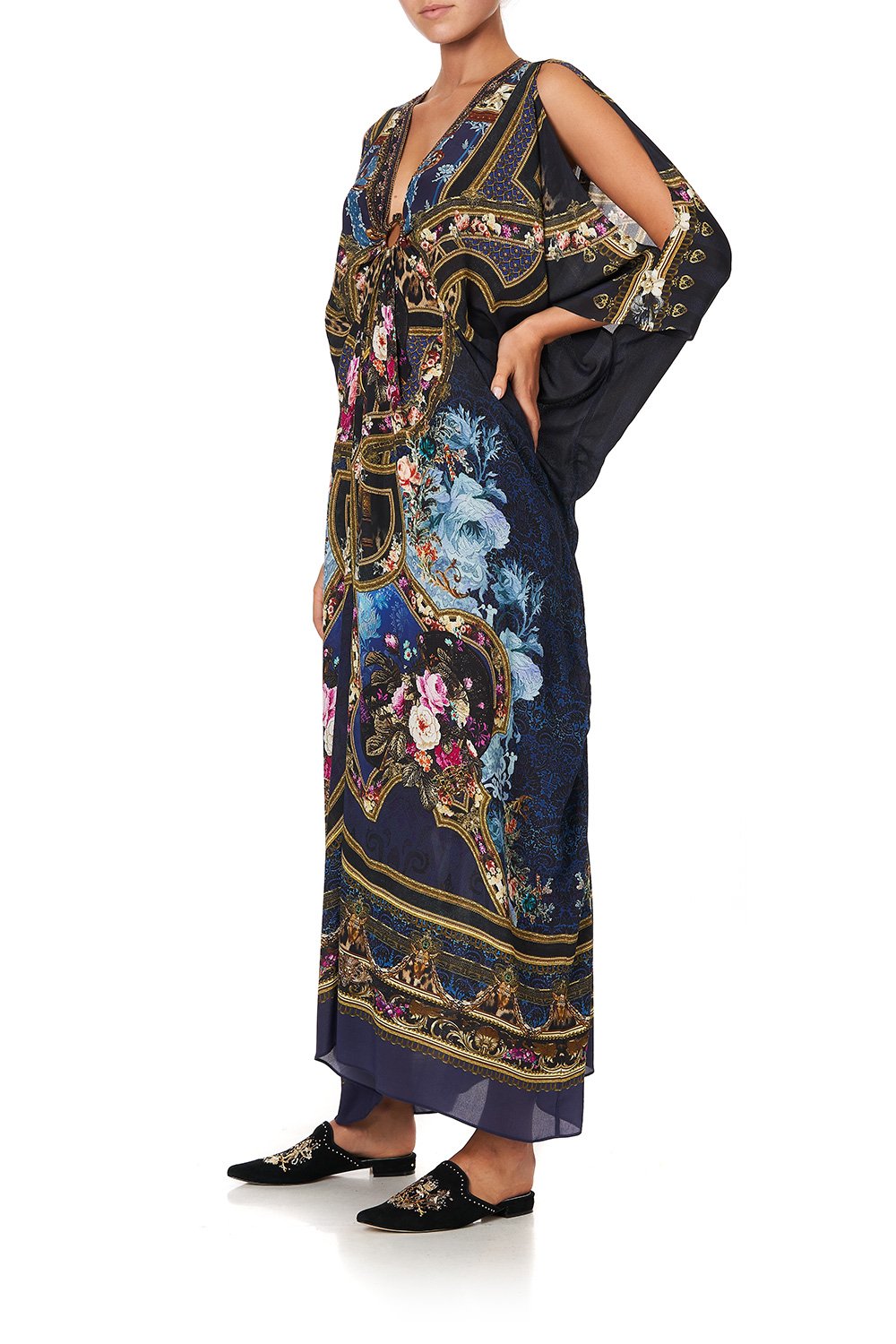 SPLIT SLEEVE KAFTAN WITH HARDWARE FIELDS OF TREASURE