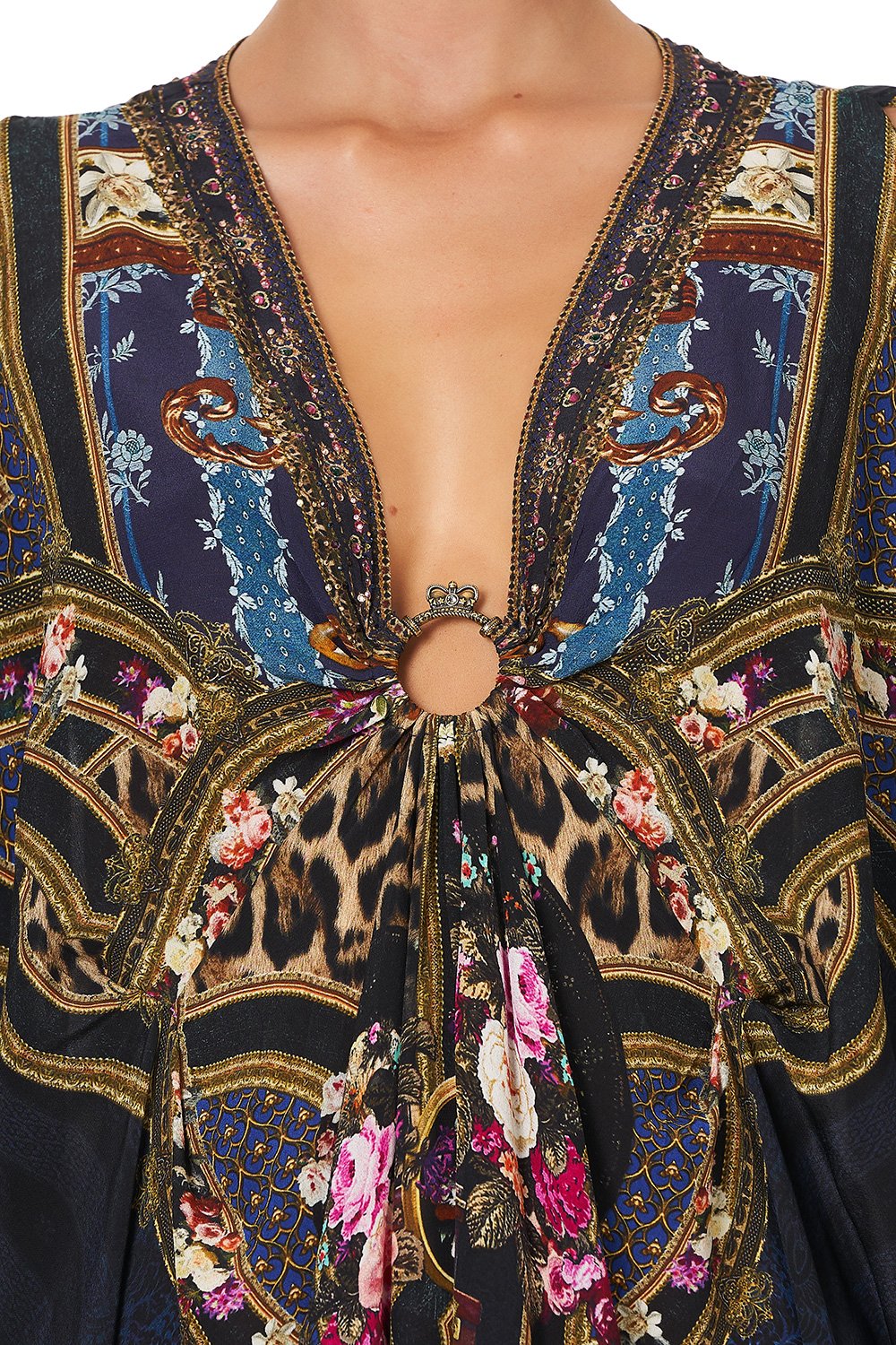 SPLIT SLEEVE KAFTAN WITH HARDWARE FIELDS OF TREASURE