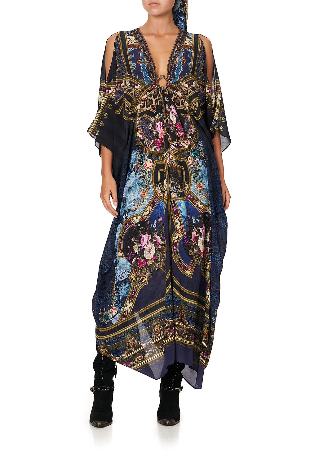 SPLIT SLEEVE KAFTAN WITH HARDWARE FIELDS OF TREASURE