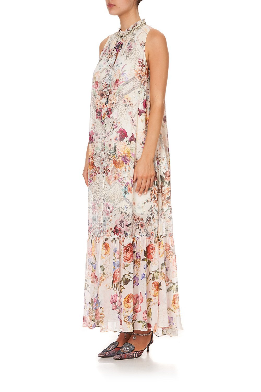 HIGH NECK KEYHOLE DRESS SEW IN LOVE