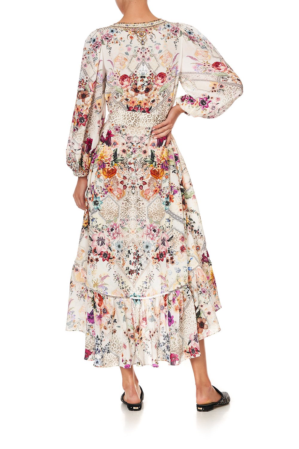 BLOUSON SLEEVE GATHERED DRESS SEW IN LOVE