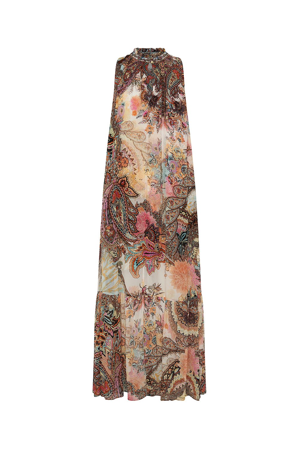 HIGH NECK KEYHOLE DRESS CARNABY DISCO