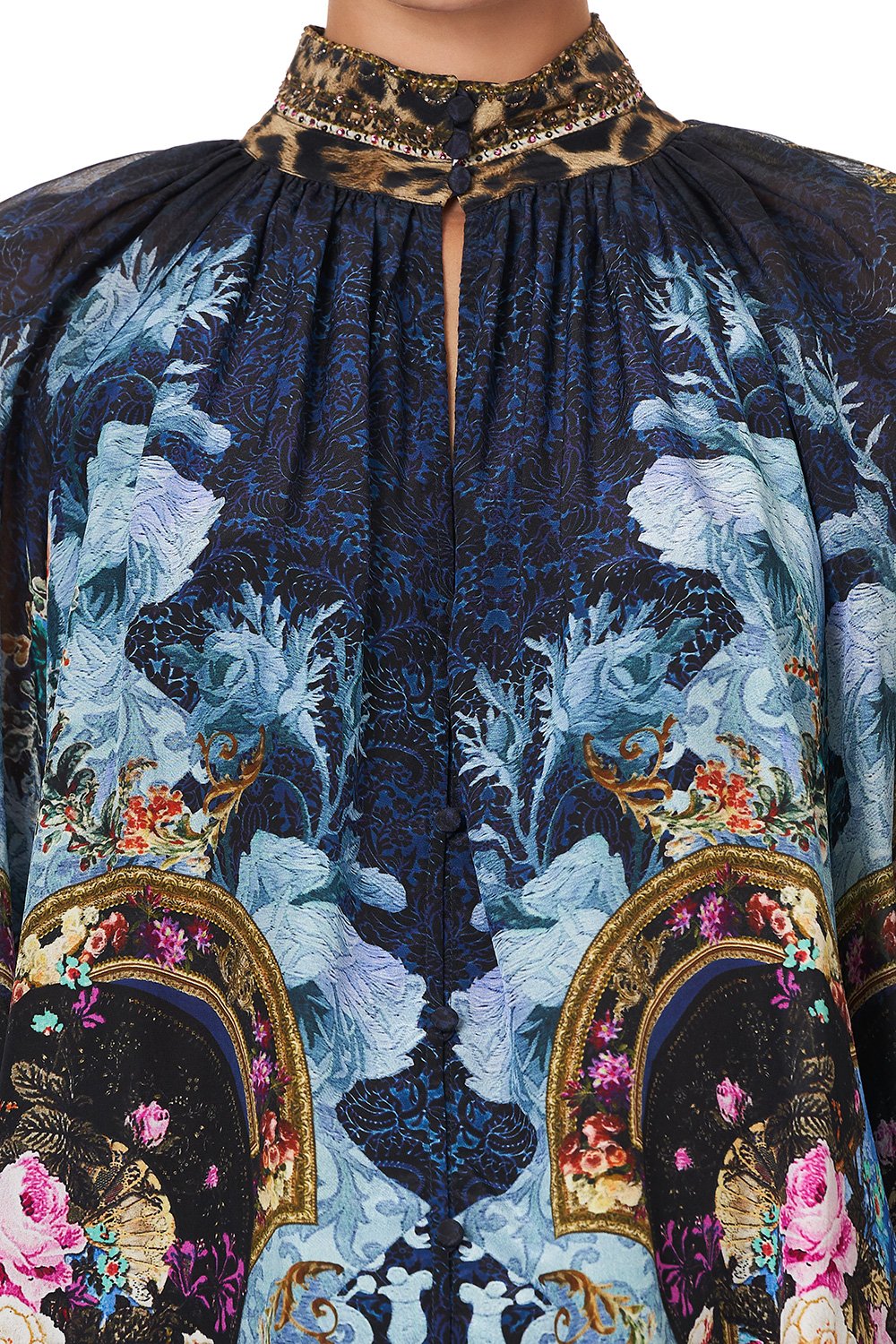 RAGLAN BUTTON UP SHIRT FIELDS OF TREASURE