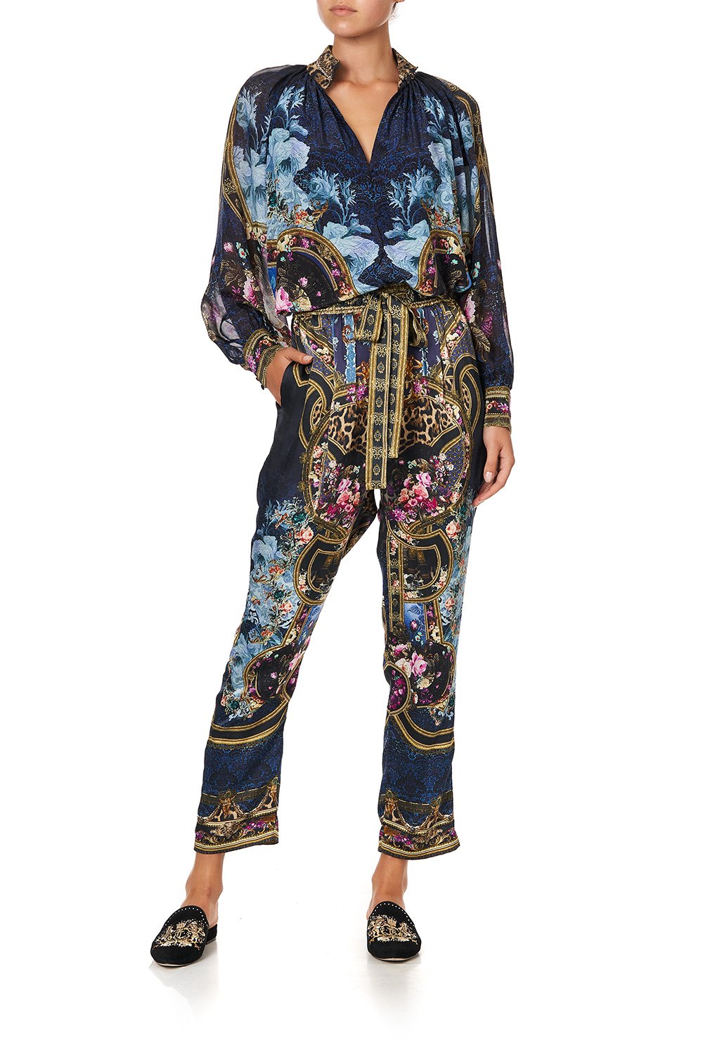 RAGLAN BUTTON UP SHIRT FIELDS OF TREASURE