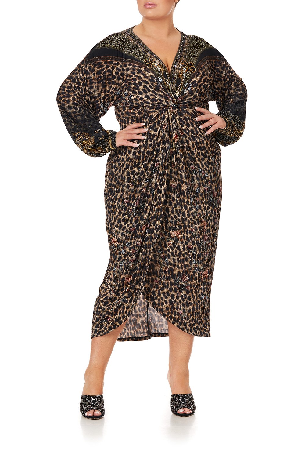 LONG SPLIT FRONT TWIST DRESS ABINGDON PALACE