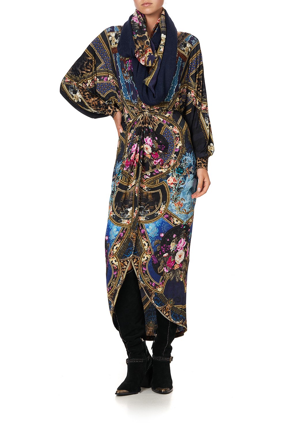 DOUBLE SIDED SCARF FIELDS OF TREASURE