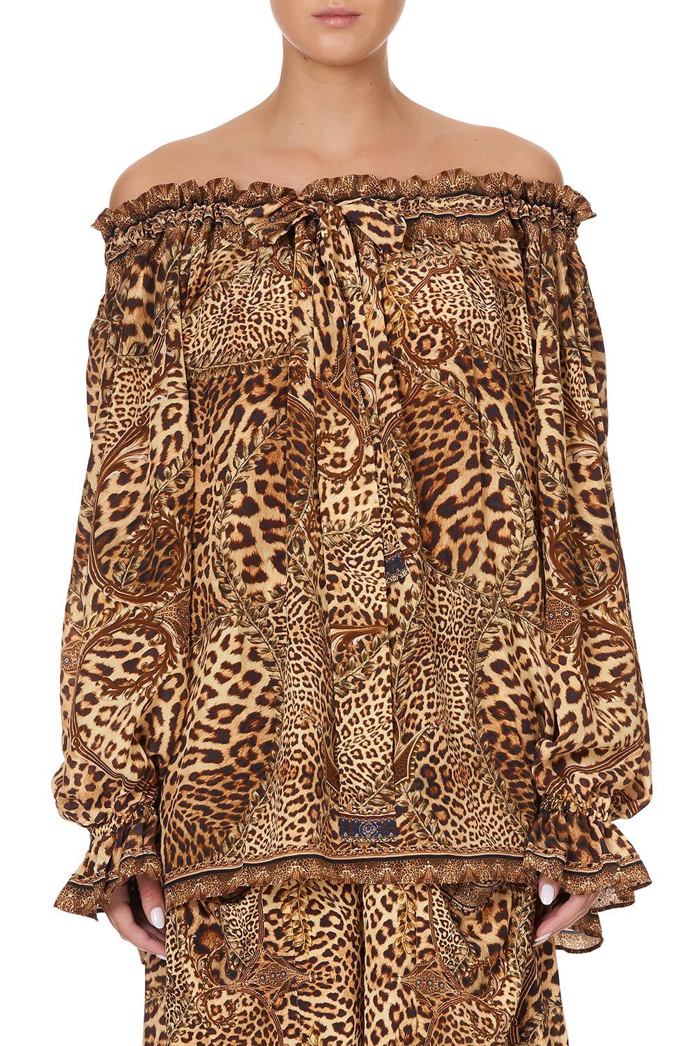 ROUND NECK GATHERED BLOUSE LADY LODGE