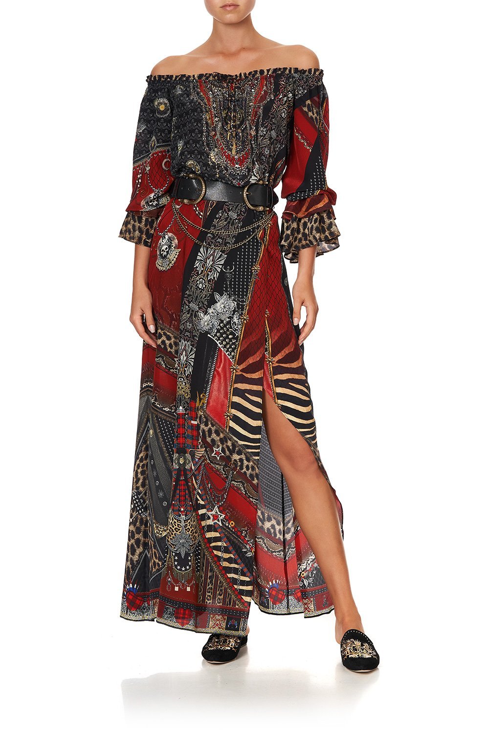 DROP SHOULDER SPLIT DRESS LONDON CALLING