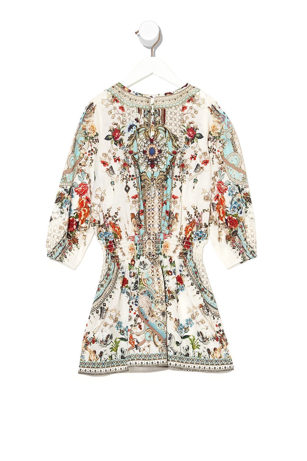 KIDS RELAXED SHIRRED WAIST DRESS 12-14 SHAKESPEARES GARDEN