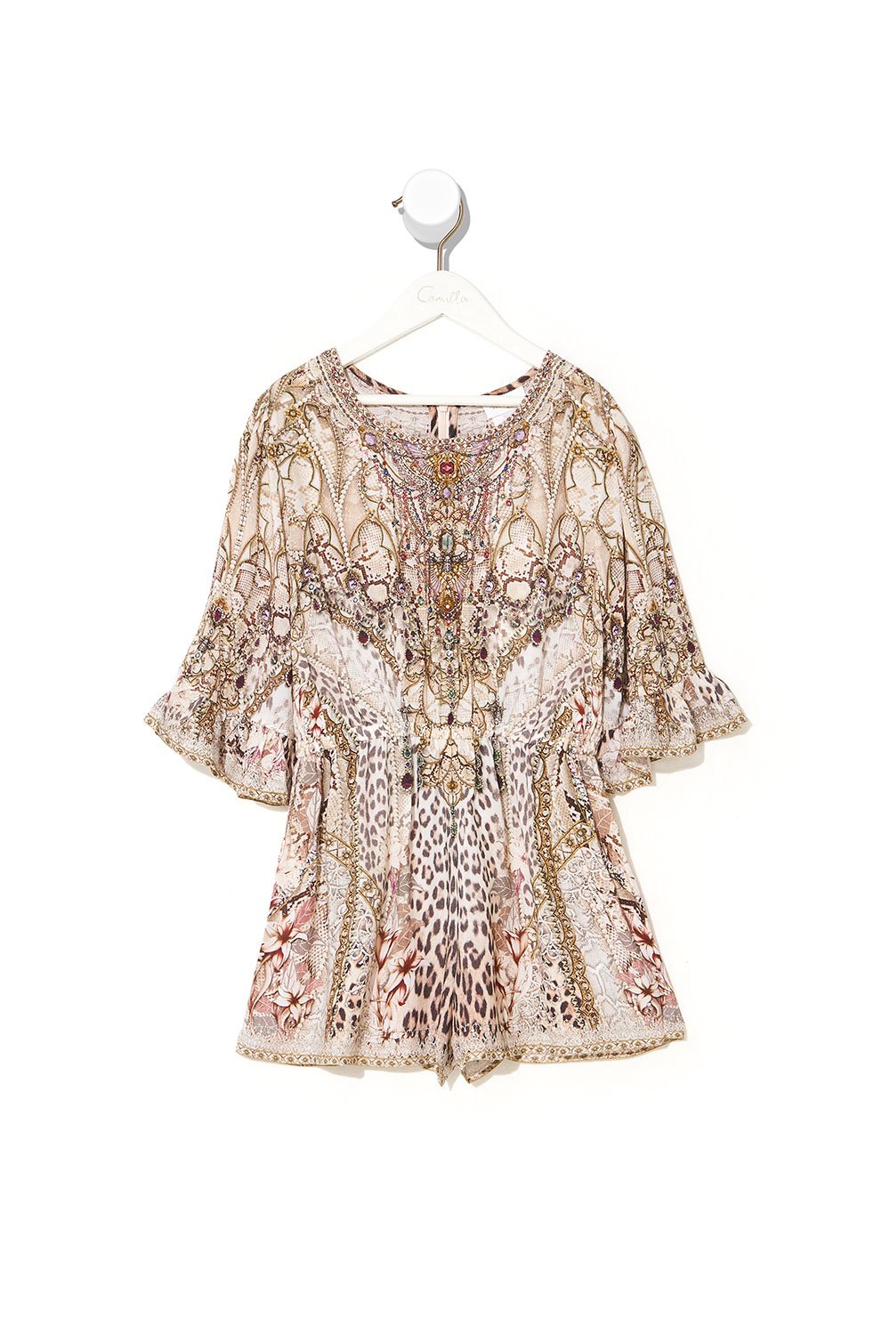 KIDS PLAYSUIT WITH FRILL SLEEVE 4-10 ALL IS NOUVEAU