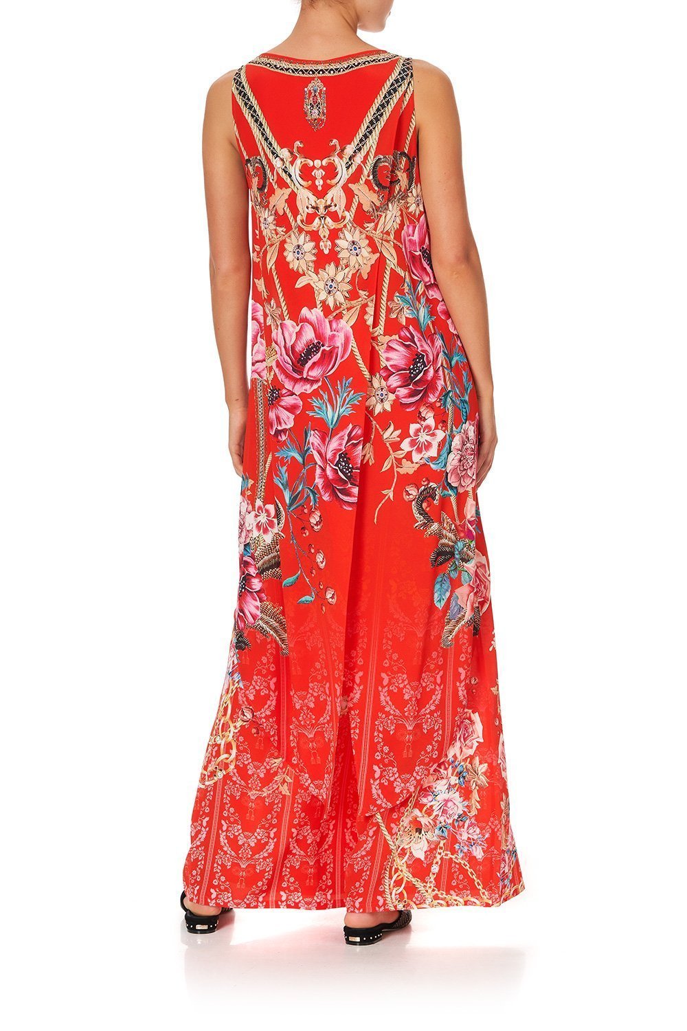 HIGH LOW CROSS OVERLAY TOP AND THE QUEEN WORE RED