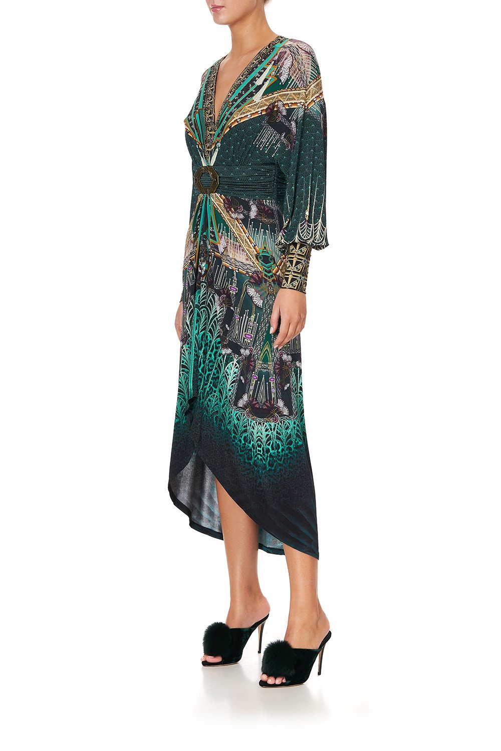 BELTED JERSEY DRESS FITZGERALDS FLAPPER