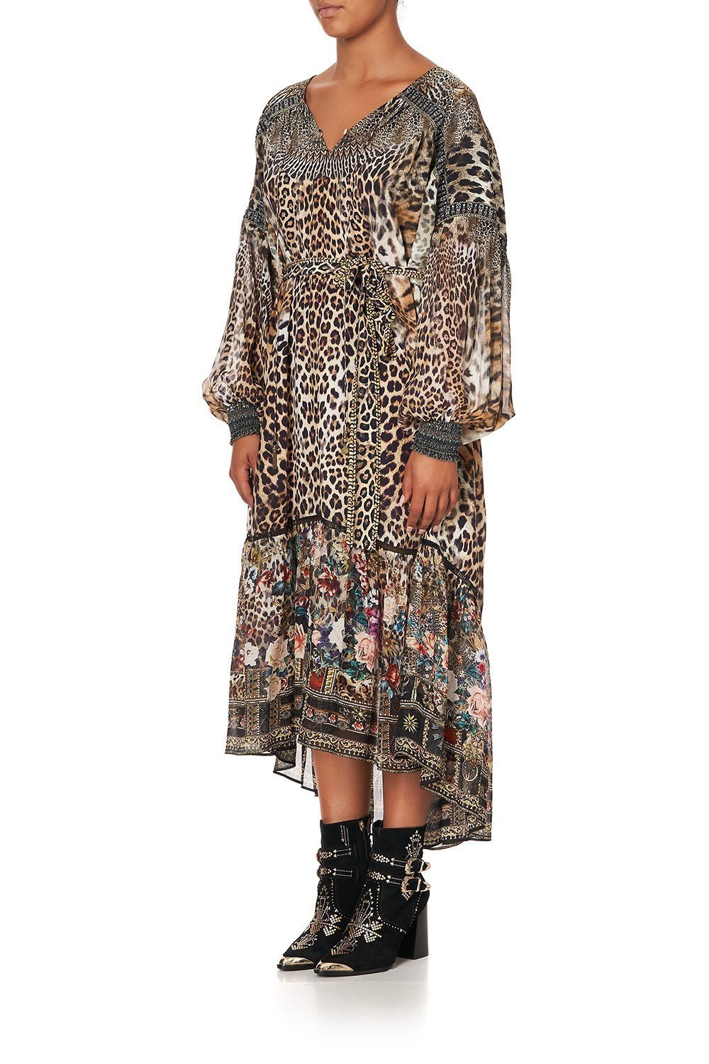 BLOUSON TIE DRESS WITH YOKE CALL OF THE CATHEDRAL