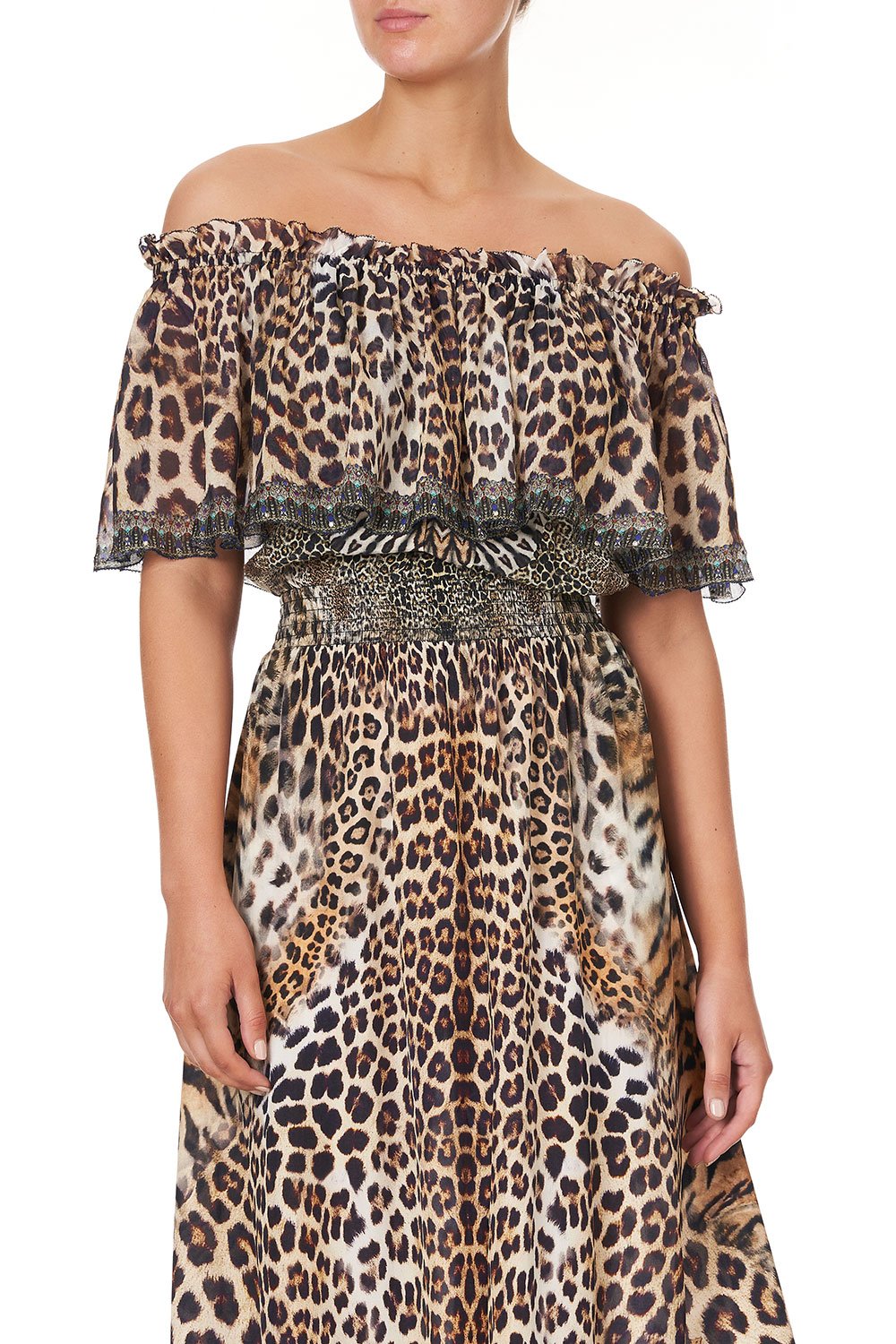 OFF SHOULDER FRILL DRESS CALL OF THE CATHEDRAL