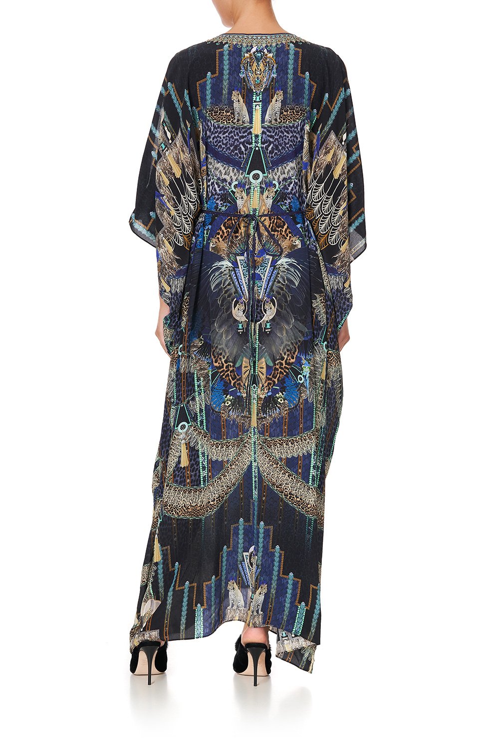 SPLIT SLEEVE KAFTAN WITH HARDWARE DRIPPING IN DECO