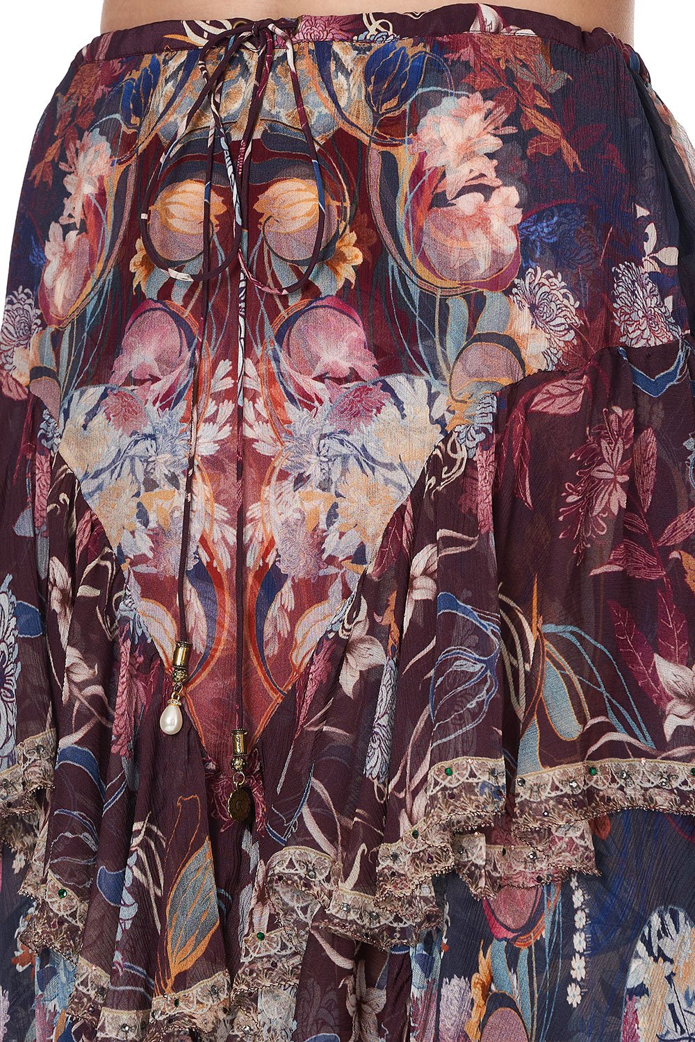 MAXI SKIRT WITH DOUBLE FRILL NOUVEEU NIGHTS