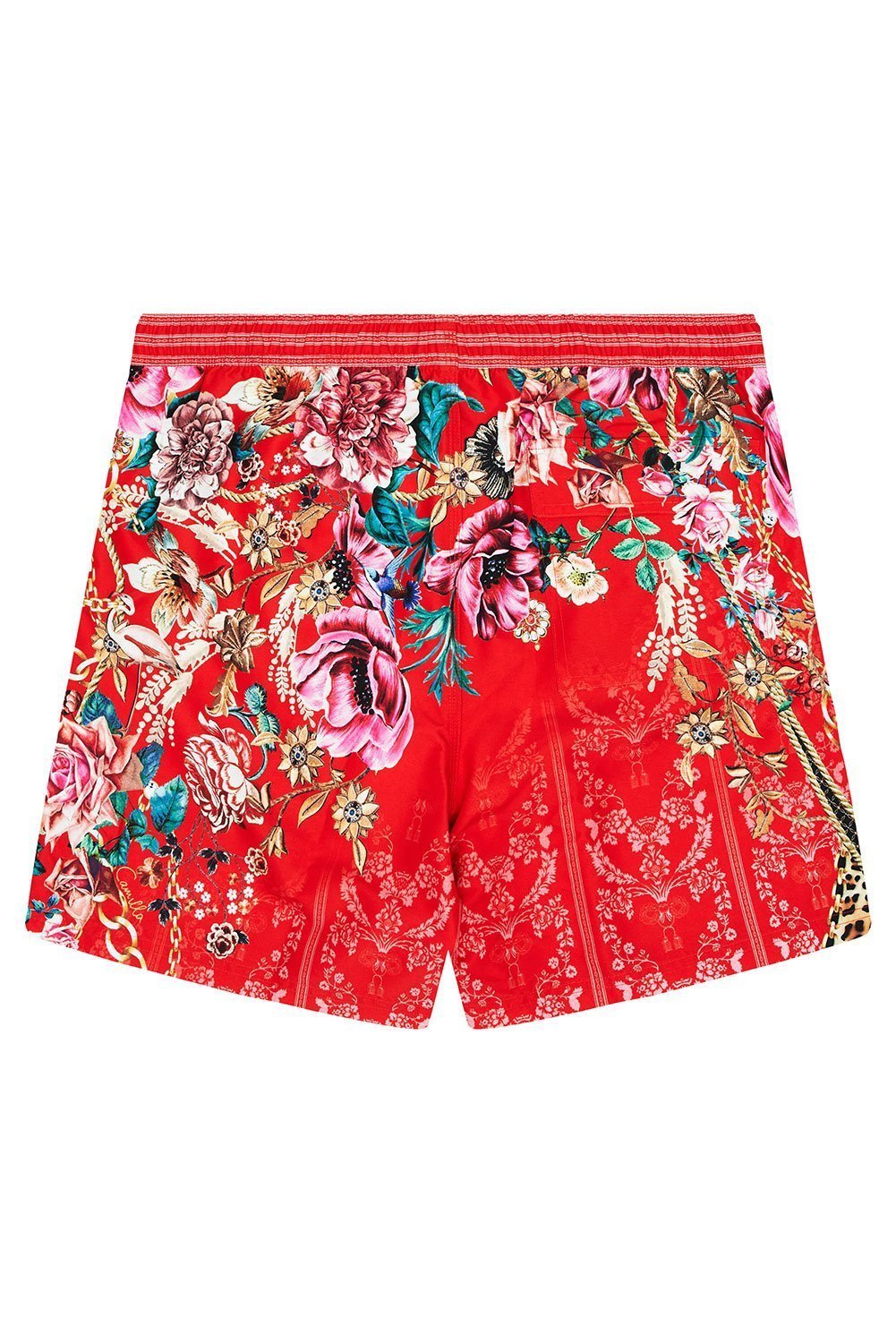 ELASTIC WAIST BOARDSHORT AND THE QUEEN WORE RED