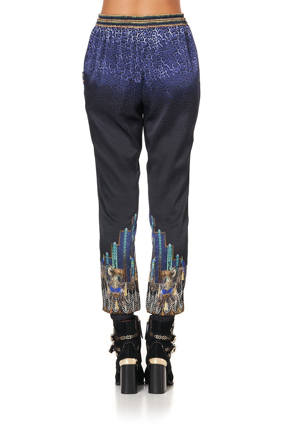 DRAWSTRING PANT WITH CUFFS DRIPPING IN DECO
