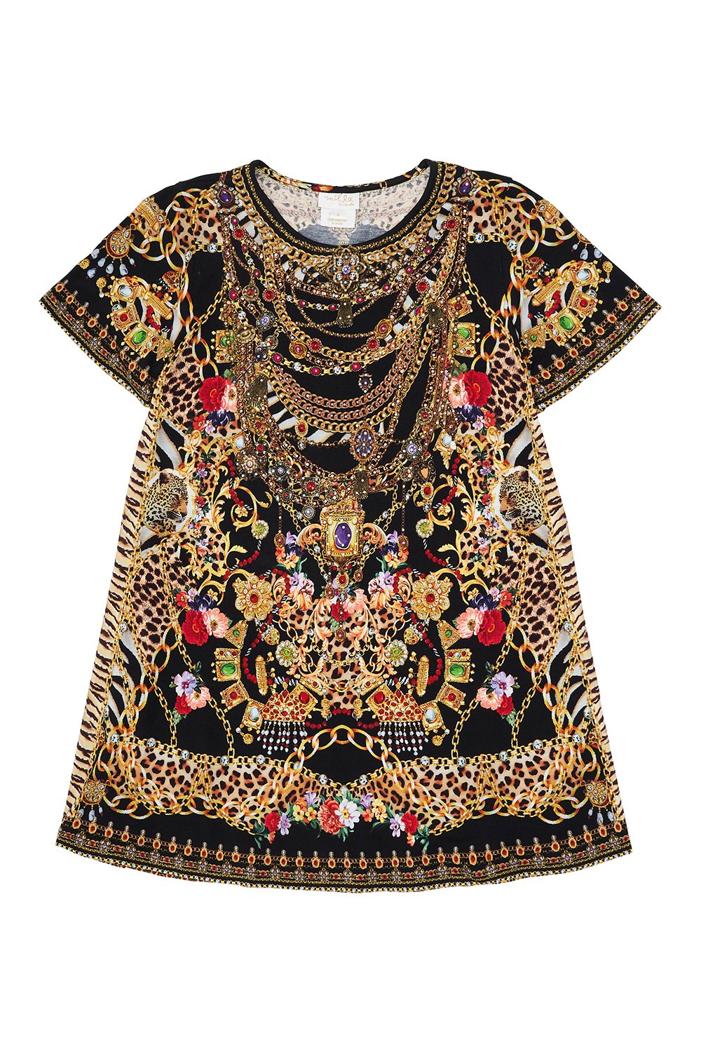 KIDS TSHIRT DRESS WITH FLARE HEM 4-10 A NIGHT IN THE 90S