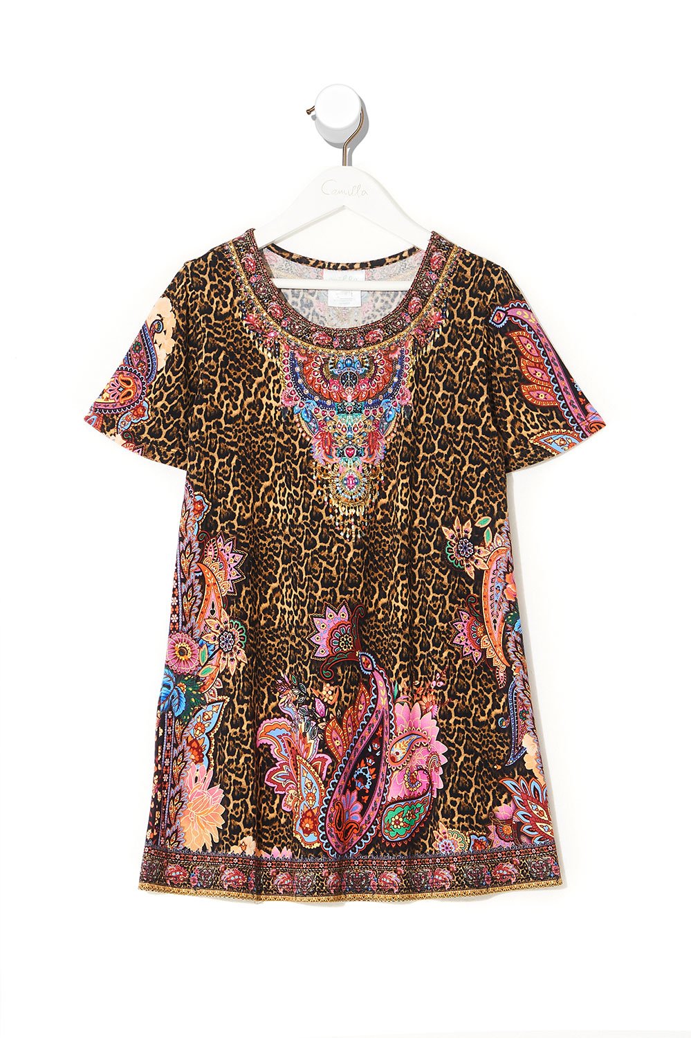 KIDS TSHIRT DRESS WITH FLARE HEM 4-10 MAYFAIR MARY