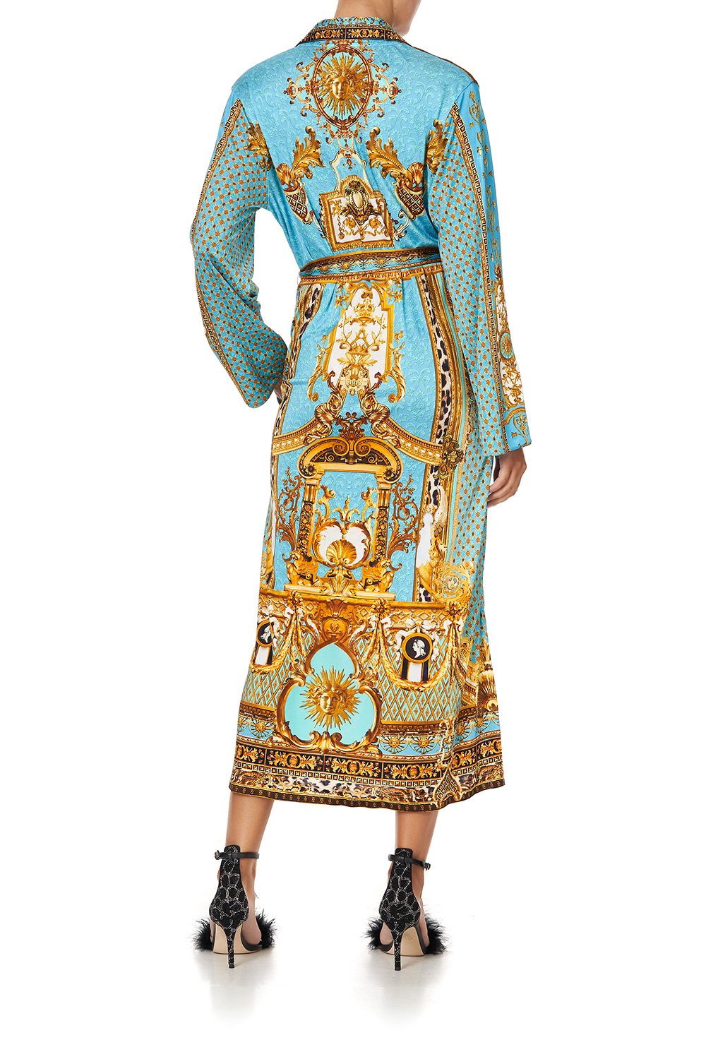 JERSEY SHIRT DRESS DRIPPING IN DECADENCE