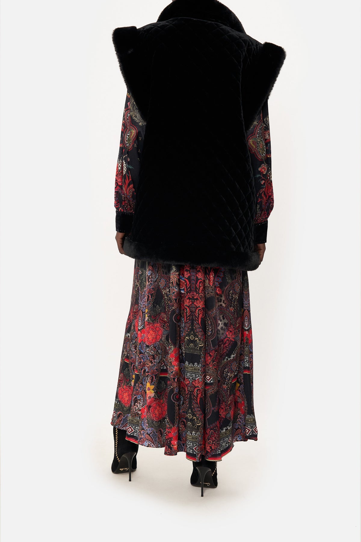 OVERSIZED FEUX FUR GILET WOODSTOCK ROCK