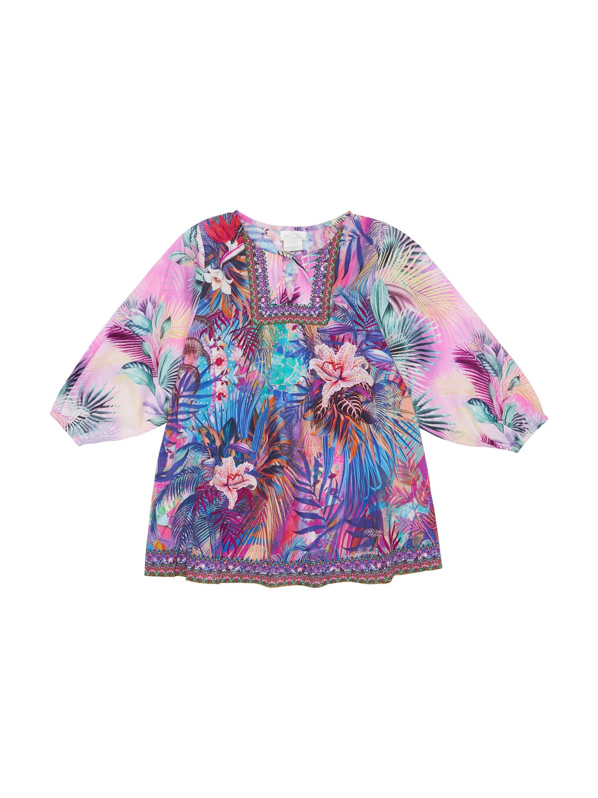KIDS BATWING DRESS 4-10 SOUTH BEACH SUNRISE