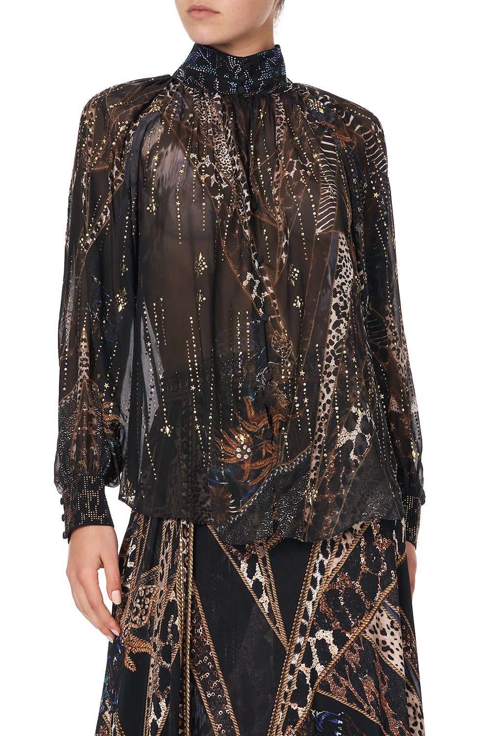 RAGLAN BUTTON UP SHIRT LADY STARDUST