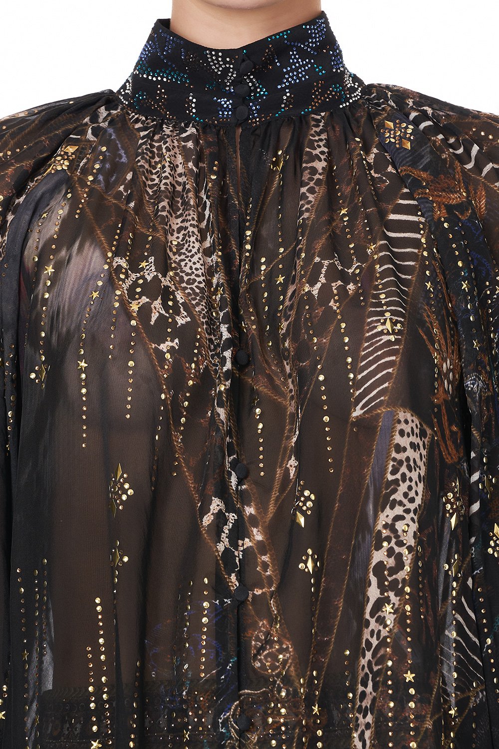 RAGLAN BUTTON UP SHIRT LADY STARDUST