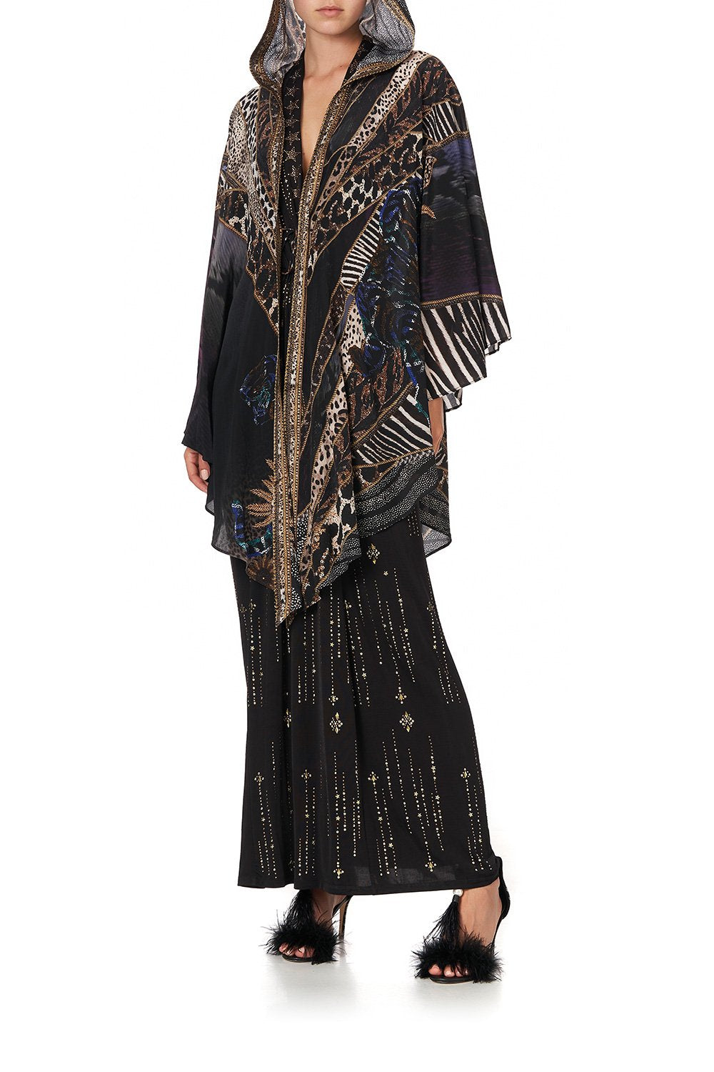 SHAPED HEM LAYER WITH HOOD LADY STARDUST