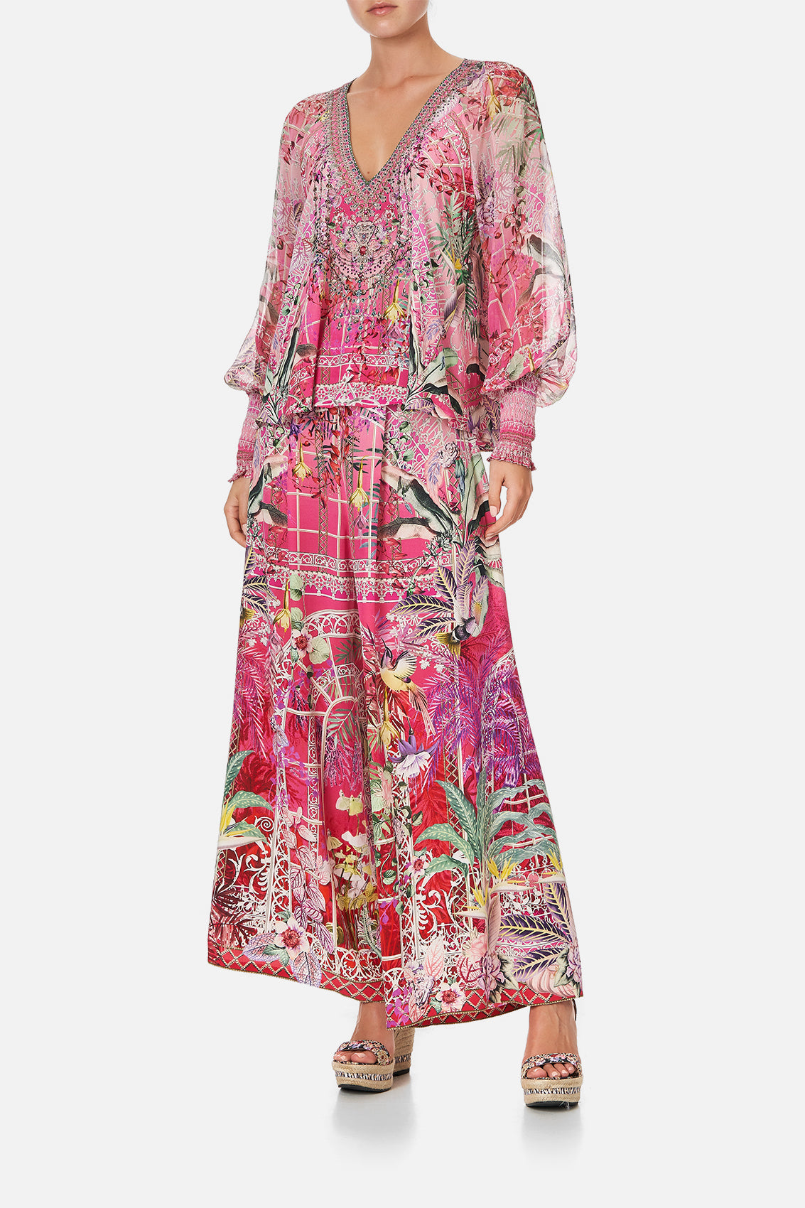 SHIRRED CUFF BLOUSE GLASSHOUSE ROMANCE