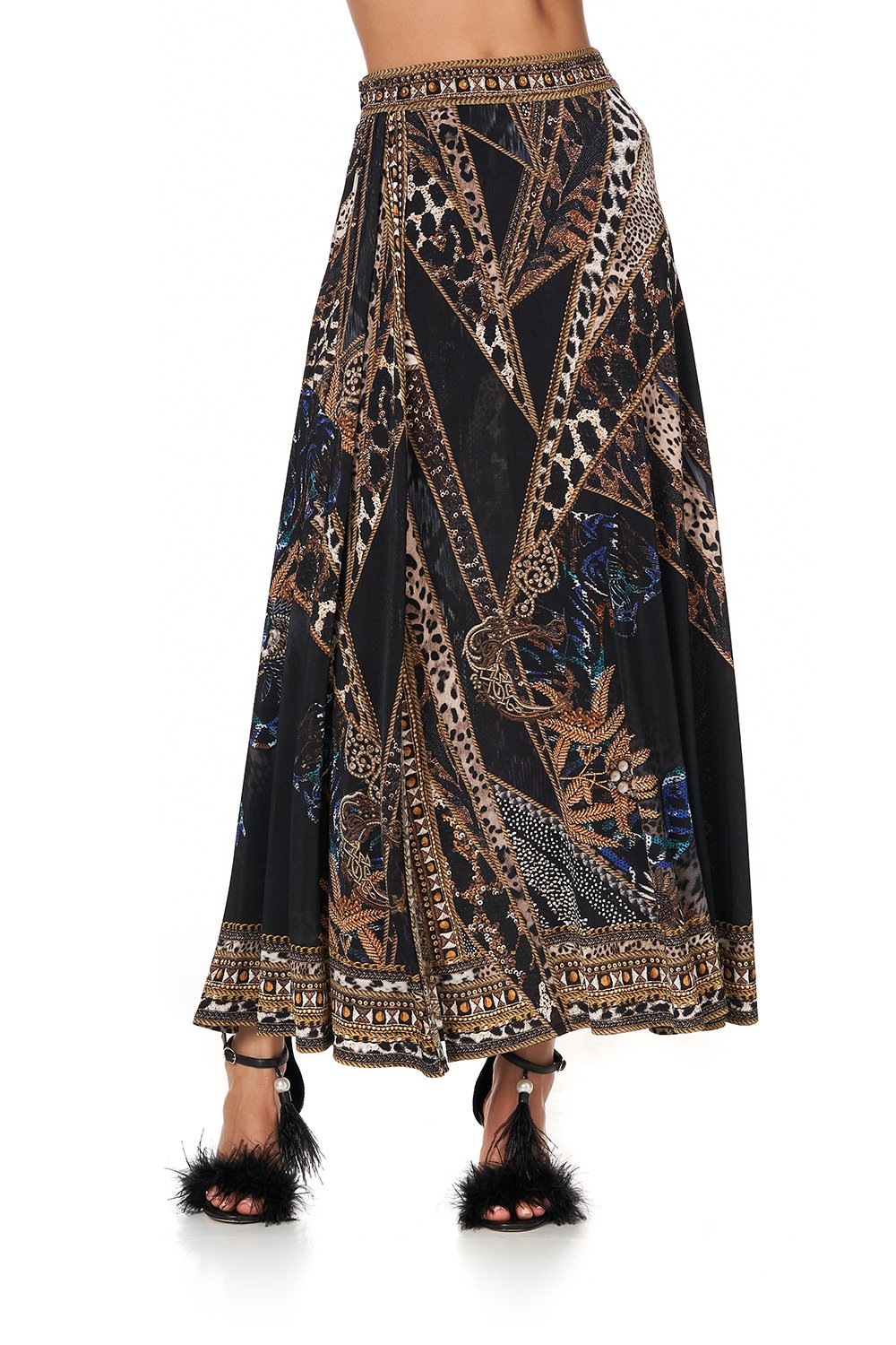 SPLIT DRAPE SKIRT LADY STARDUST