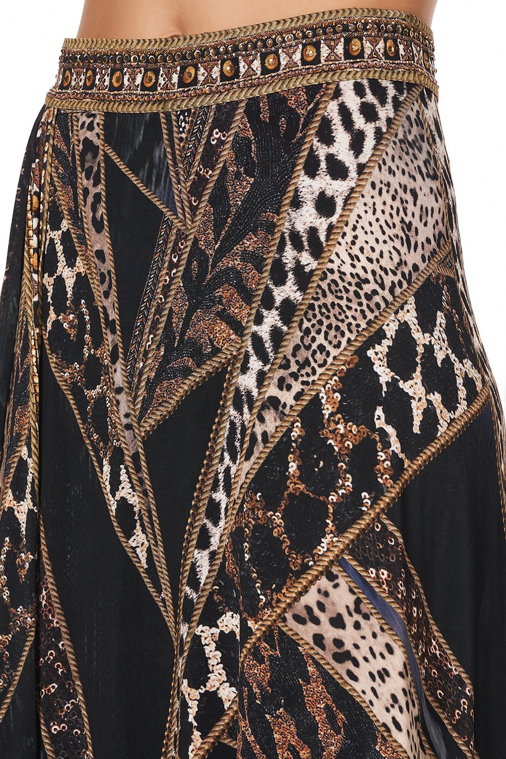 SPLIT DRAPE SKIRT LADY STARDUST