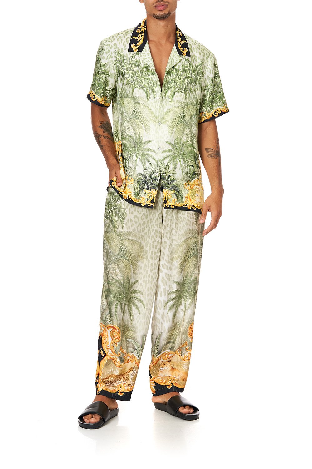 SHORT SLEEVE CAMP COLLARED SHIRT PALAZZO OF PALMS