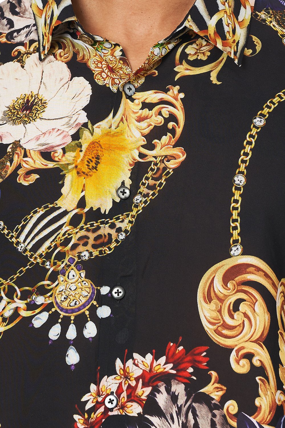 COLLARED LONG SLEEVE SHIRT A NIGHT IN THE 90S