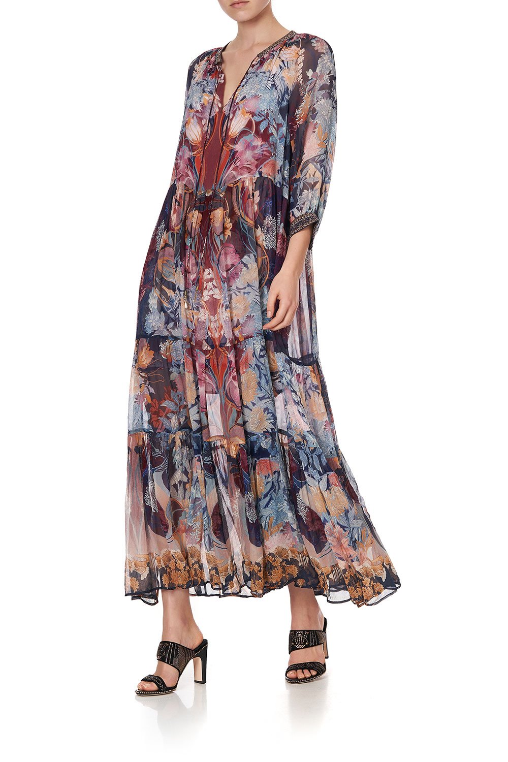 LONG GATHERED PANEL DRESS NOUVEEU NIGHTS