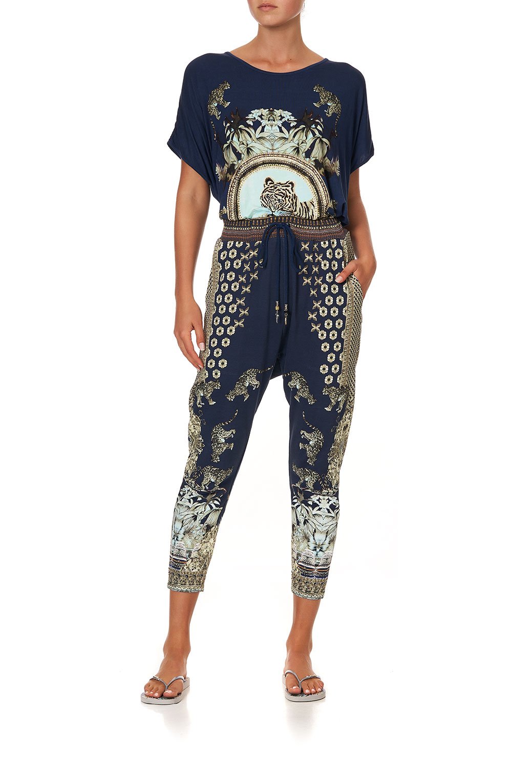 RIB WAIST RELAXED PANT A LITTLE PAST TWILIGHT