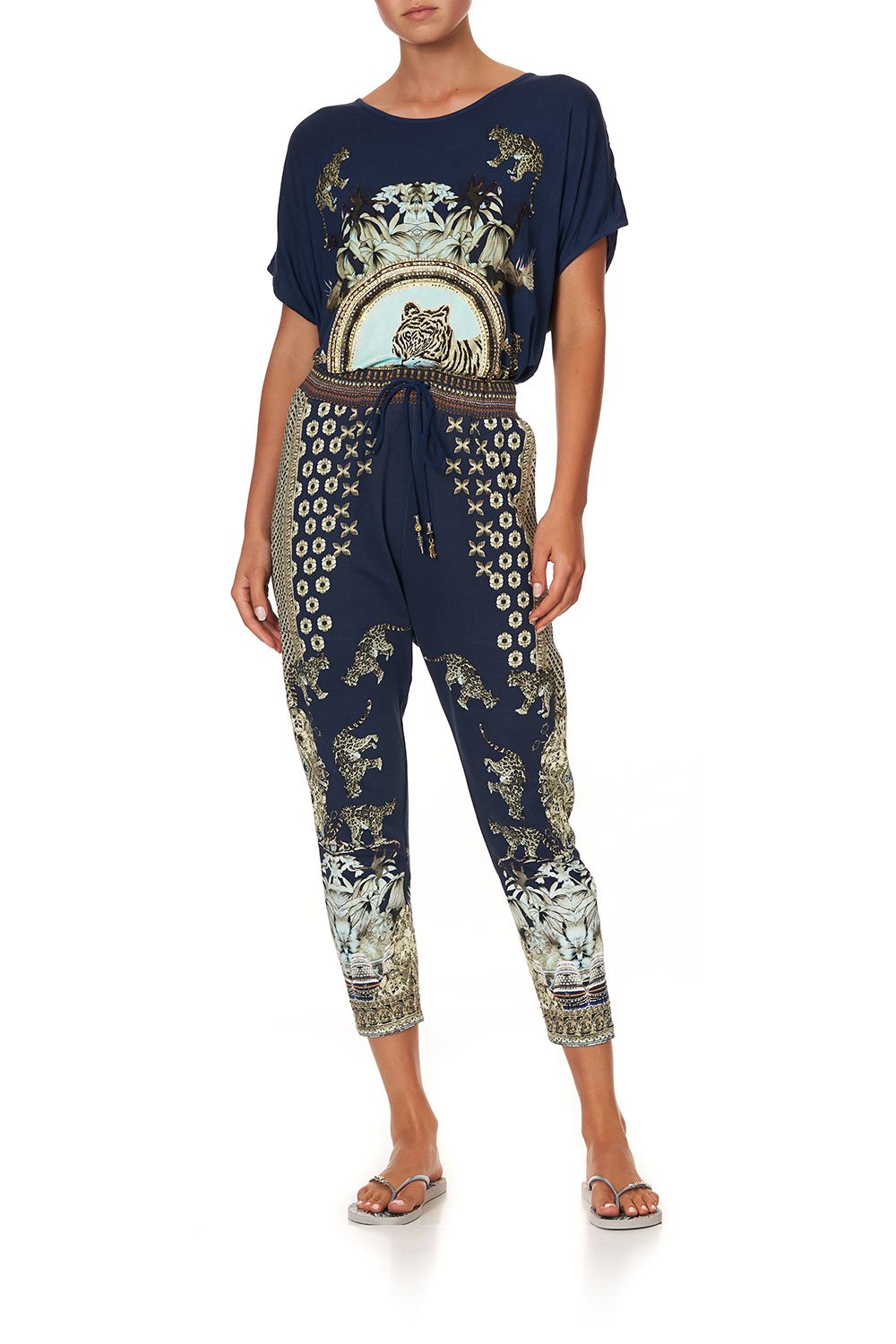 RIB WAIST RELAXED PANT A LITTLE PAST TWILIGHT