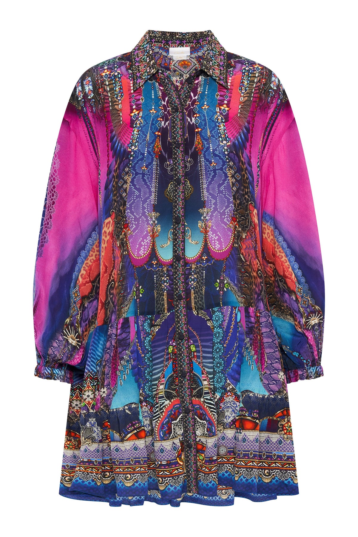 TIERED SHIRT DRESS MIDNIGHT MADNESS