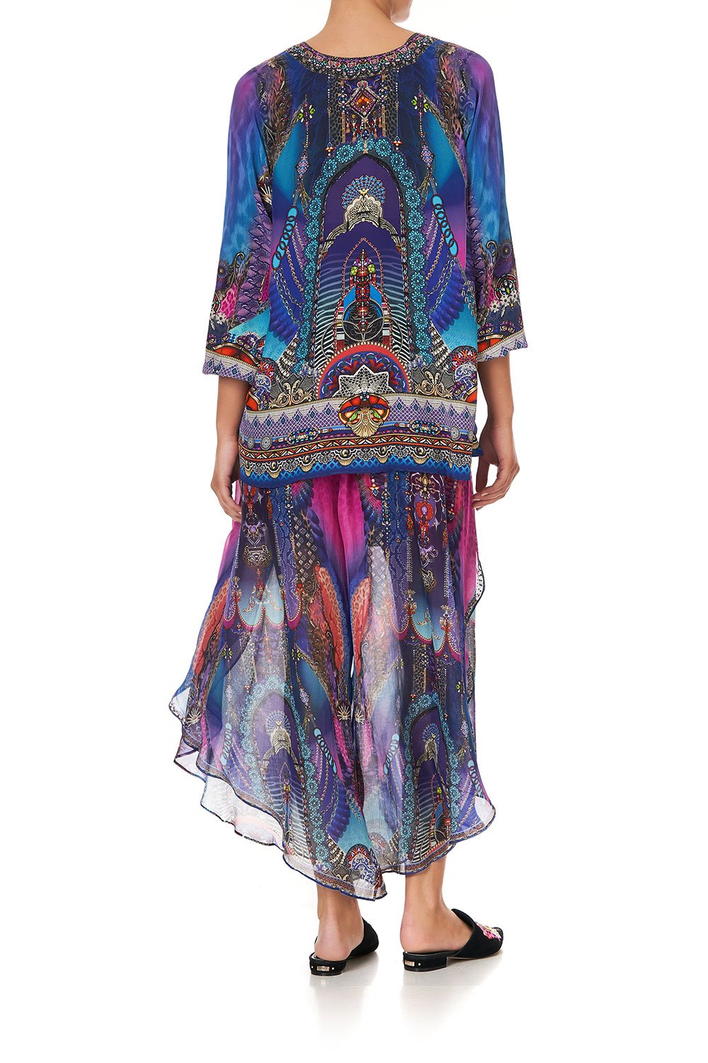 LACE UP BLOUSE MIDNIGHT MADNESS