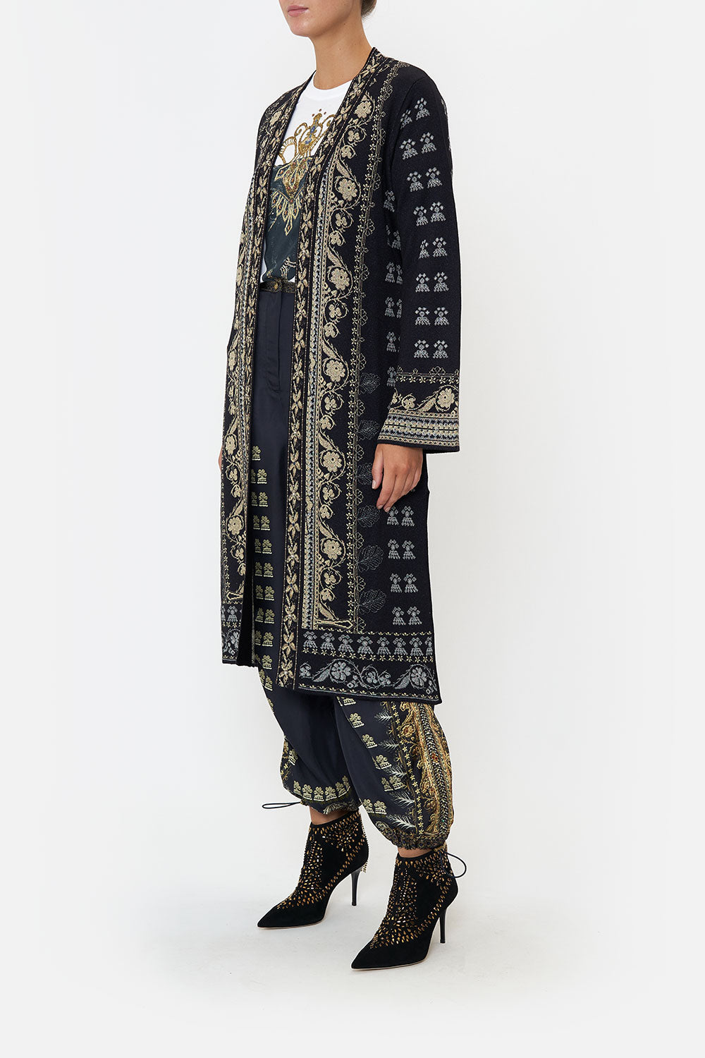 LONG CARDIGAN WITH BELT ITS ALL OVER TORERO