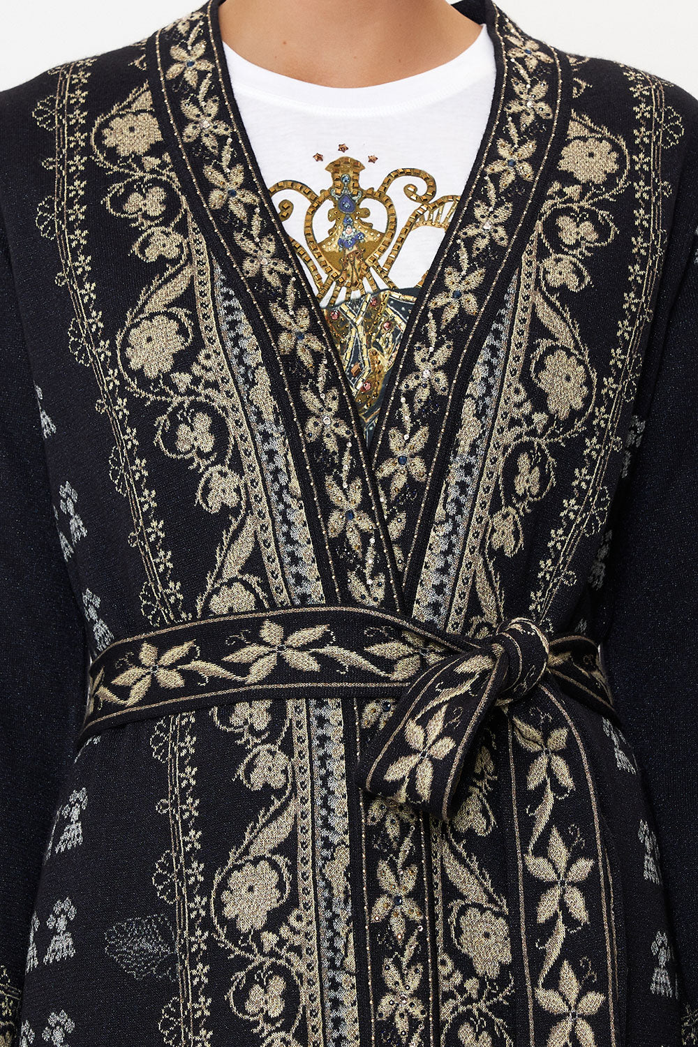 LONG CARDIGAN WITH BELT ITS ALL OVER TORERO