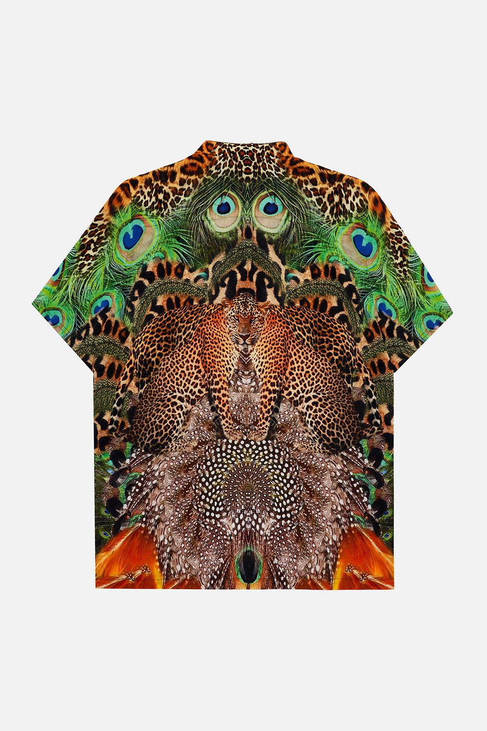 SHORT SLEEVE MANDARIN SHIRT SURREALIST XANADU