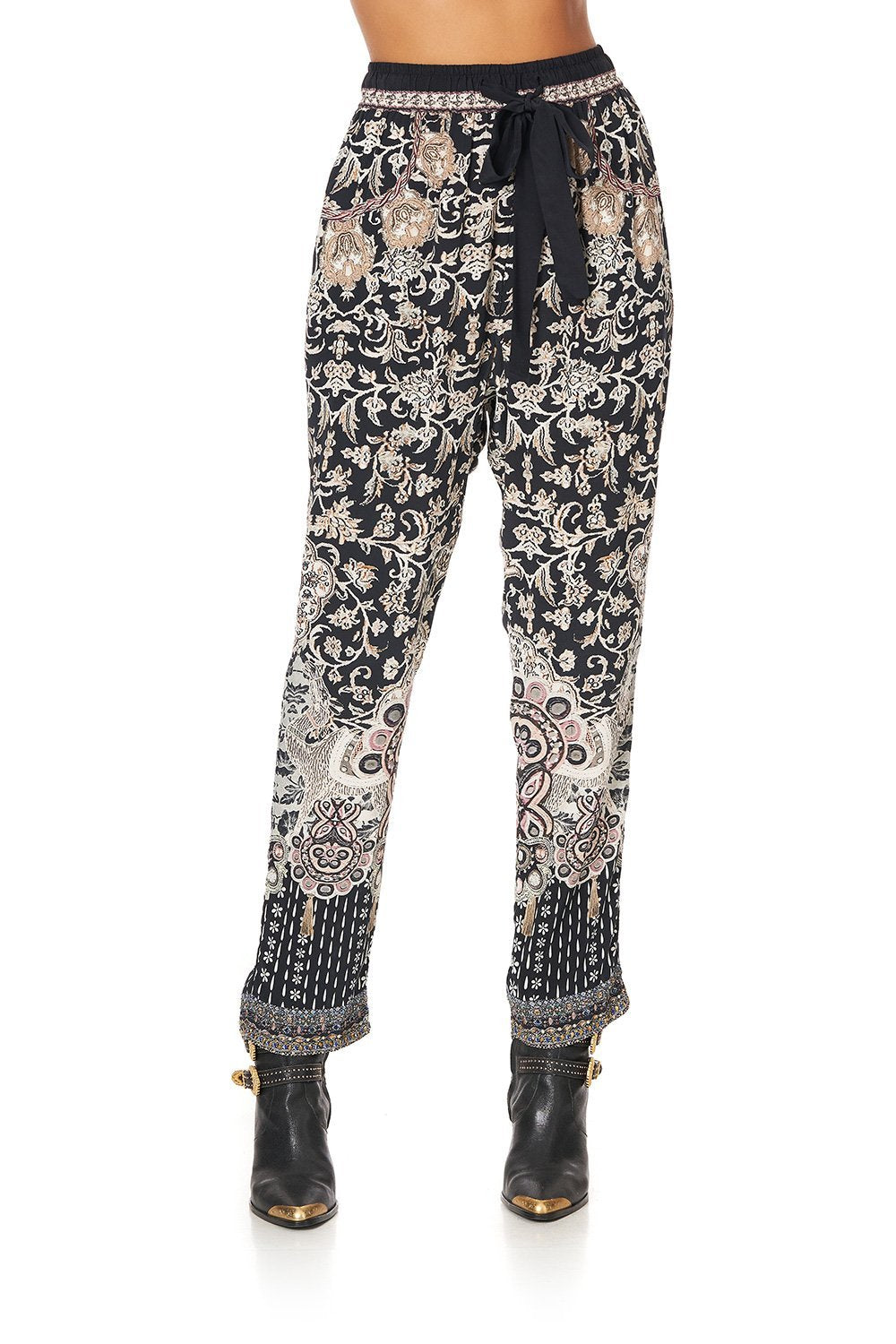 DROP CROTCH SLIM LEG PANT DUST HER OFF