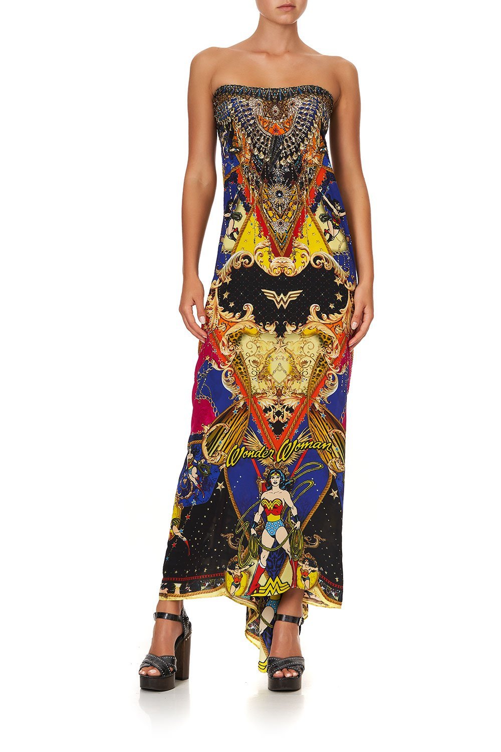 ROUND NECK KAFTAN WONDER WOMAN