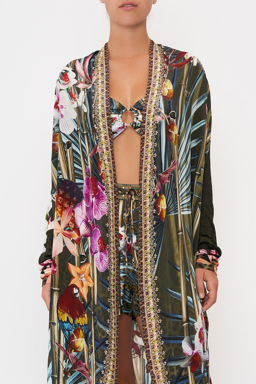 LONG CASUAL JACKET WITH POCKETS PASSPORT TO PARADISE